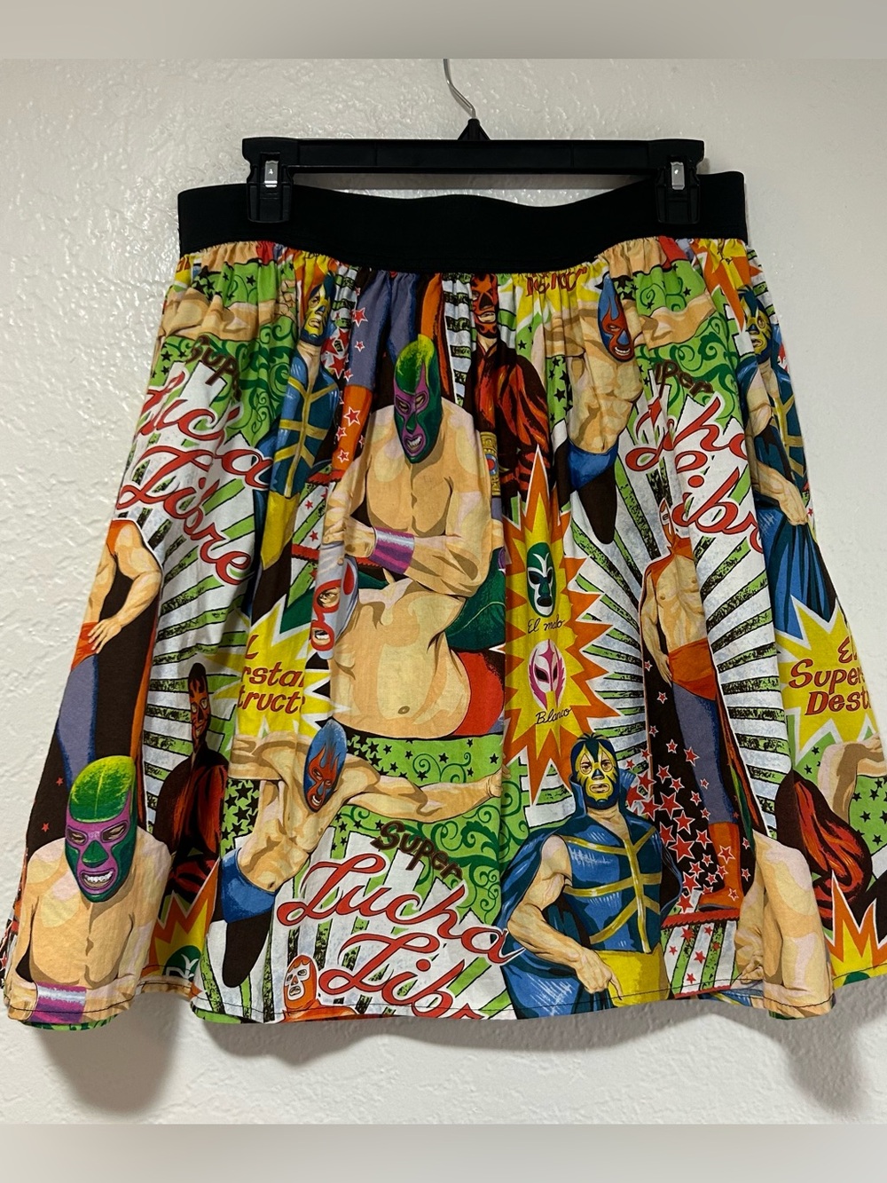 Vibrant Multi-Color Lucha Libre Circle Skirt